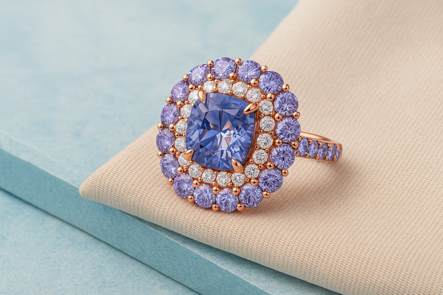 "The Regal Aura"🔮 Ziara Signature Ring in Rose Gold