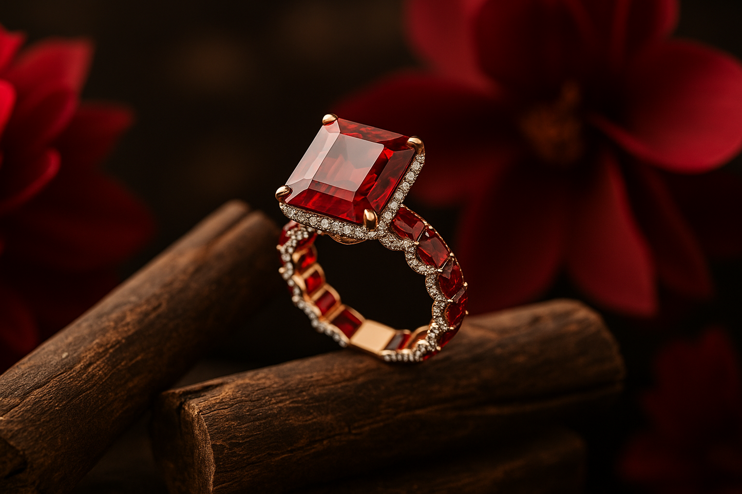"Heart of Fire"❤️🔥Regal Ruby Ring by Ziara