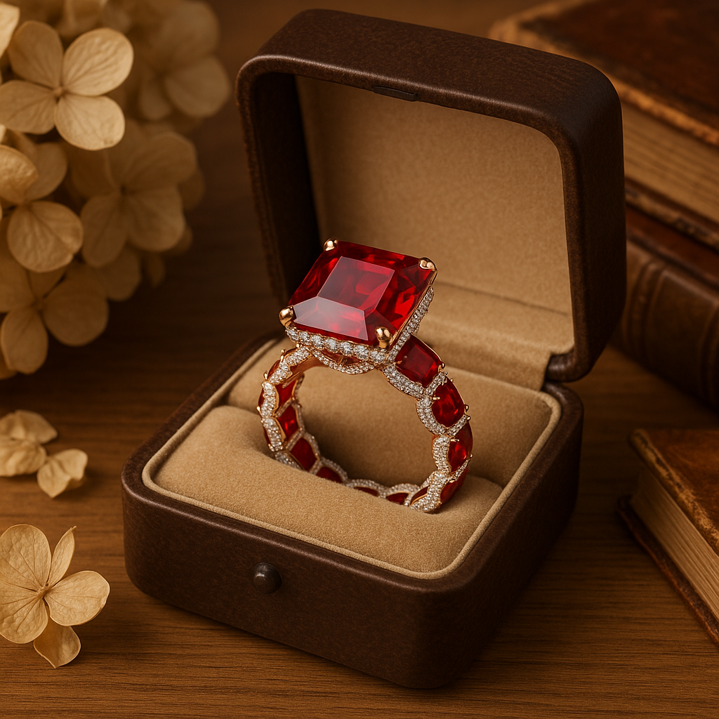 "Heart of Fire"❤️🔥Regal Ruby Ring by Ziara