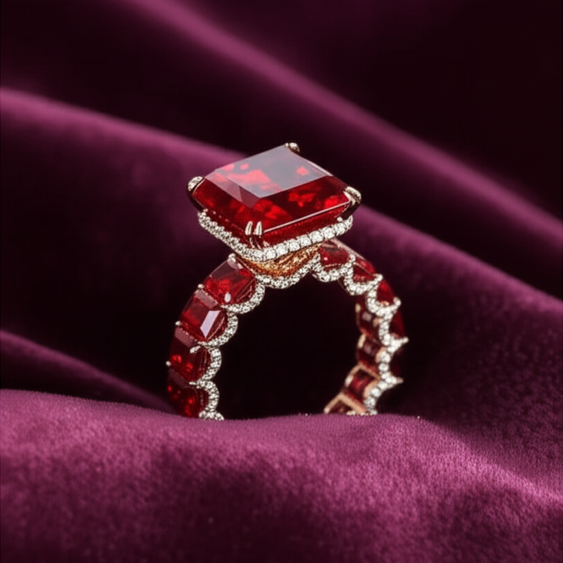 "Heart of Fire"❤️🔥Regal Ruby Ring by Ziara
