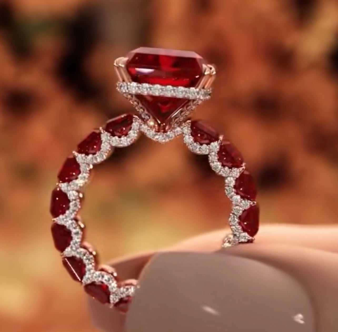 "Heart of Fire"❤️🔥Regal Ruby Ring by Ziara