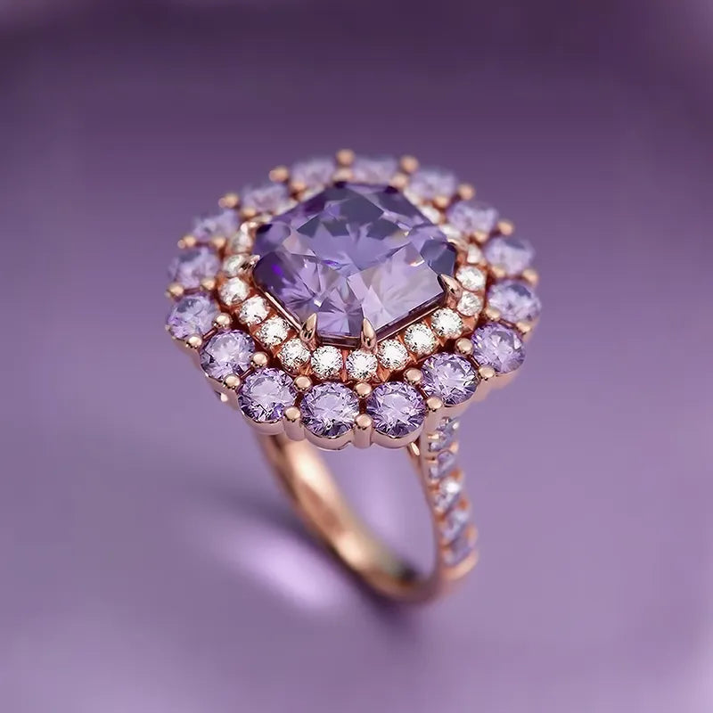 "The Regal Aura"🔮 Ziara Signature Ring in Rose Gold