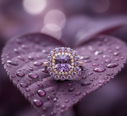 "The Regal Aura"🔮 Ziara Signature Ring in Rose Gold