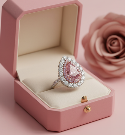 "Rose Radiance"🌷Pear Cut Ring by Ziara™
