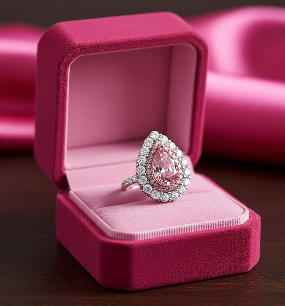 "Rose Radiance"🌷Pear Cut Ring by Ziara™