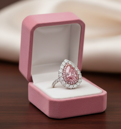 "Rose Radiance"🌷Pear Cut Ring by Ziara™