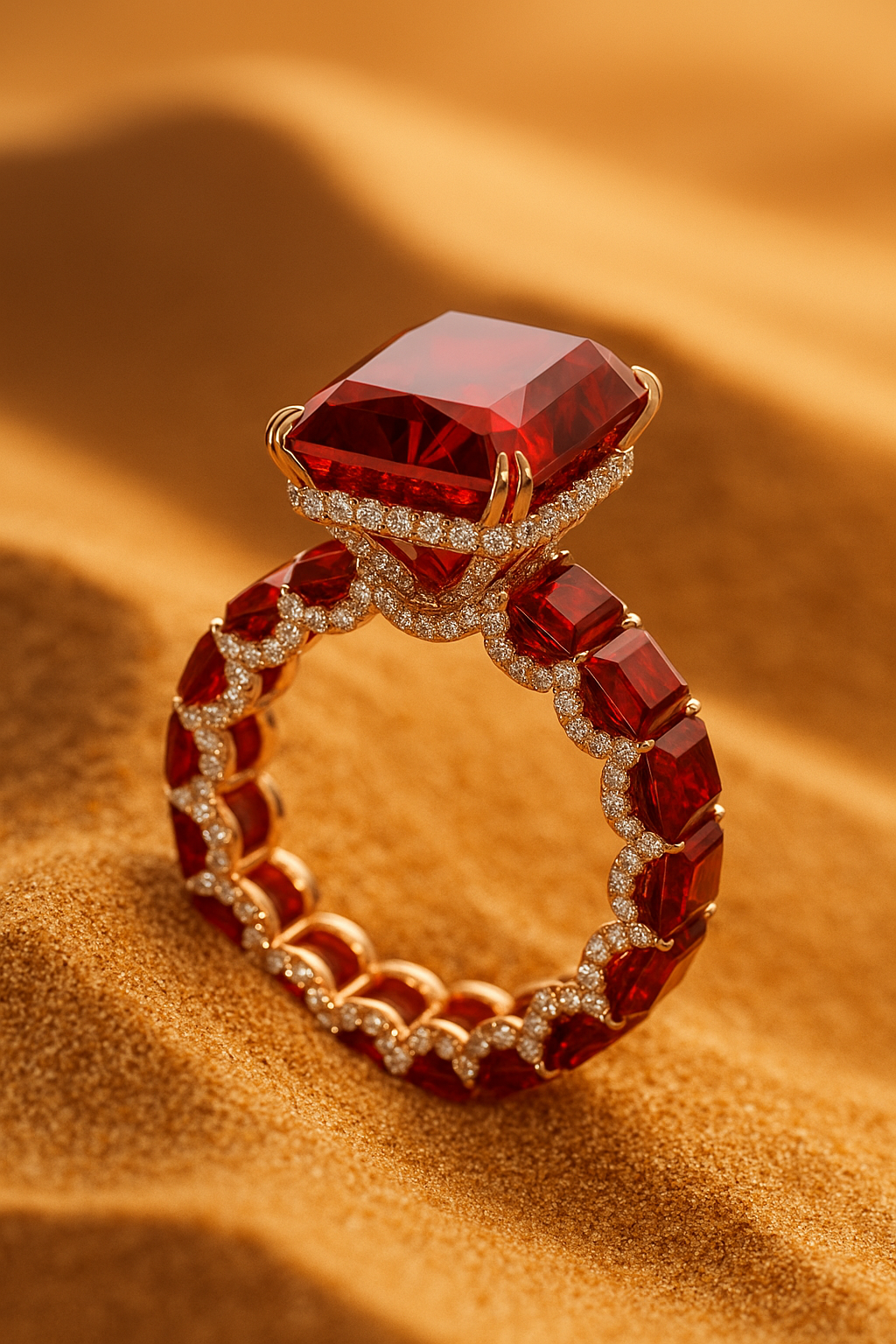 "Heart of Fire"❤️‍🔥Royal Ruby Ring by Ziara