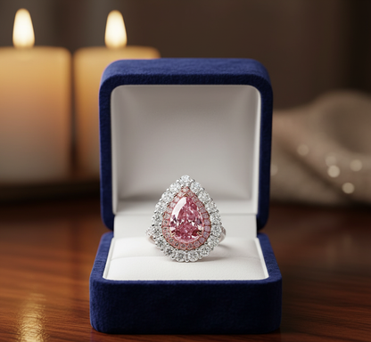 "Rose Radiance"🌷Pear Cut Ring by Ziara™