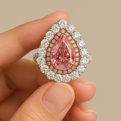 "Rose Radiance"🌷Pear Cut Ring by Ziara™