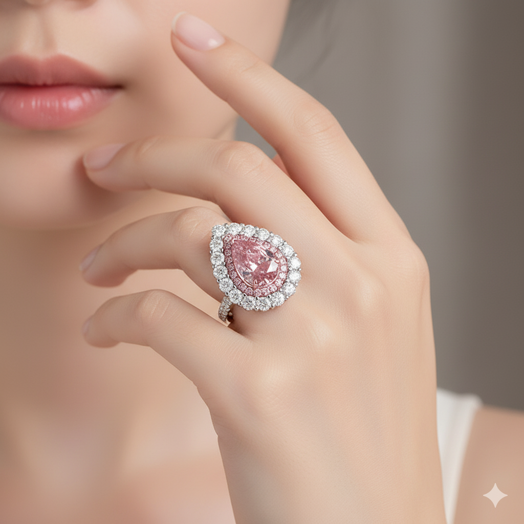 "Rose Radiance"🌷Pear Cut Ring by Ziara™