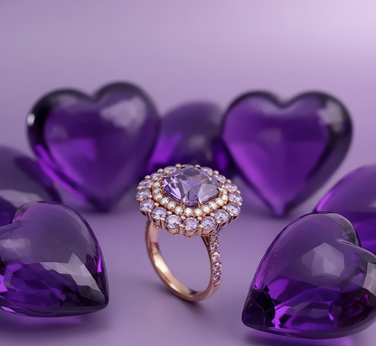 "The Regal Aura"🔮 Ziara Signature Ring in Rose Gold