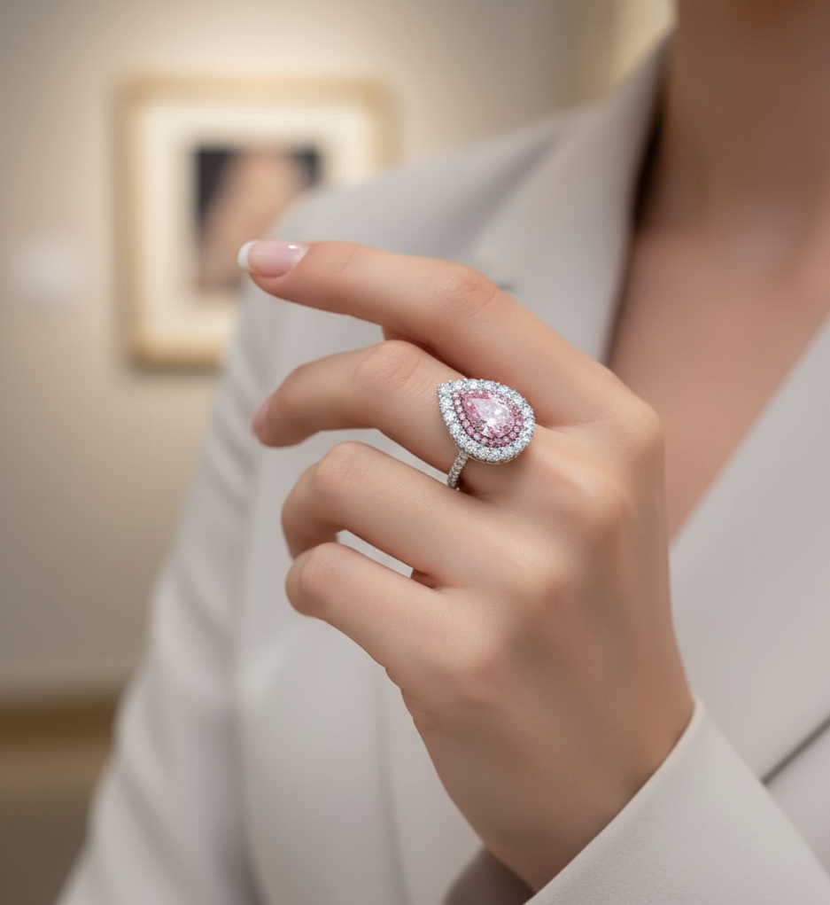 "Rose Radiance"🌷Pear Cut Ring by Ziara™