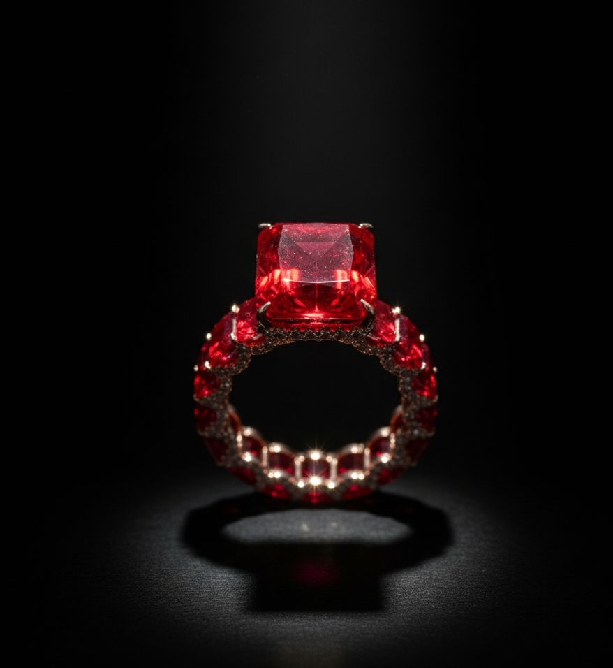 "Heart of Fire"❤️‍🔥Royal Ruby Ring by Ziara