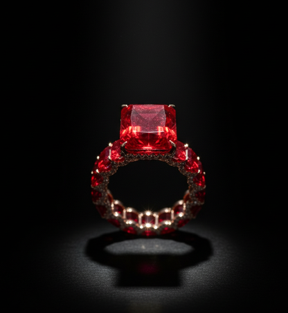 "Heart of Fire"❤️‍🔥Royal Ruby Ring by Ziara
