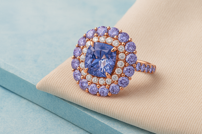 "The Regal Aura"🔮 Ziara Signature Ring in Rose Gold