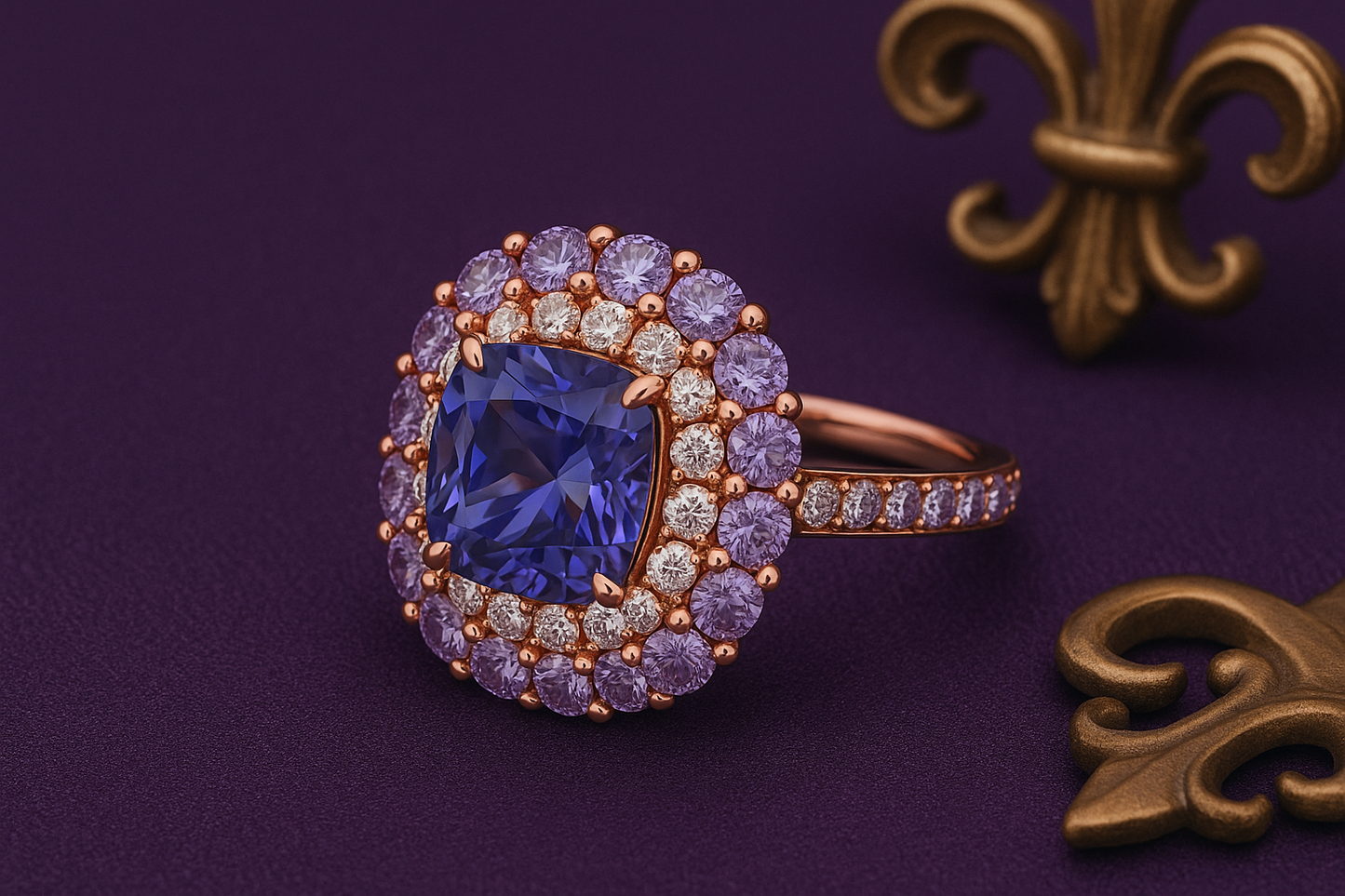 "The Regal Aura"🔮 Ziara Signature Ring in Rose Gold