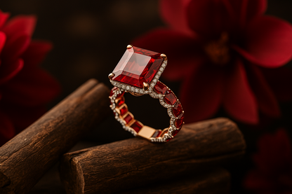"Heart of Fire"❤️‍🔥Regal Ruby Ring by Ziara