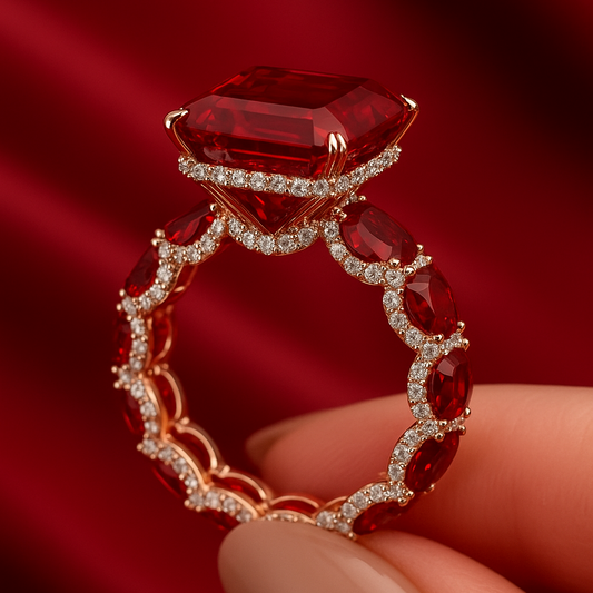 "Heart of Fire"❤️‍🔥Regal Ruby Ring by Ziara