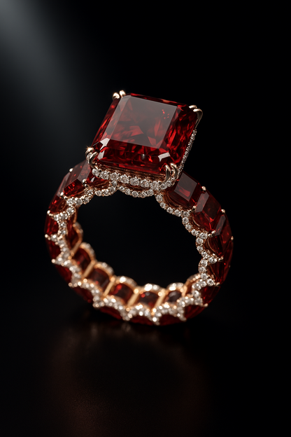 "Heart of Fire"❤️‍🔥Royal Ruby Ring by Ziara