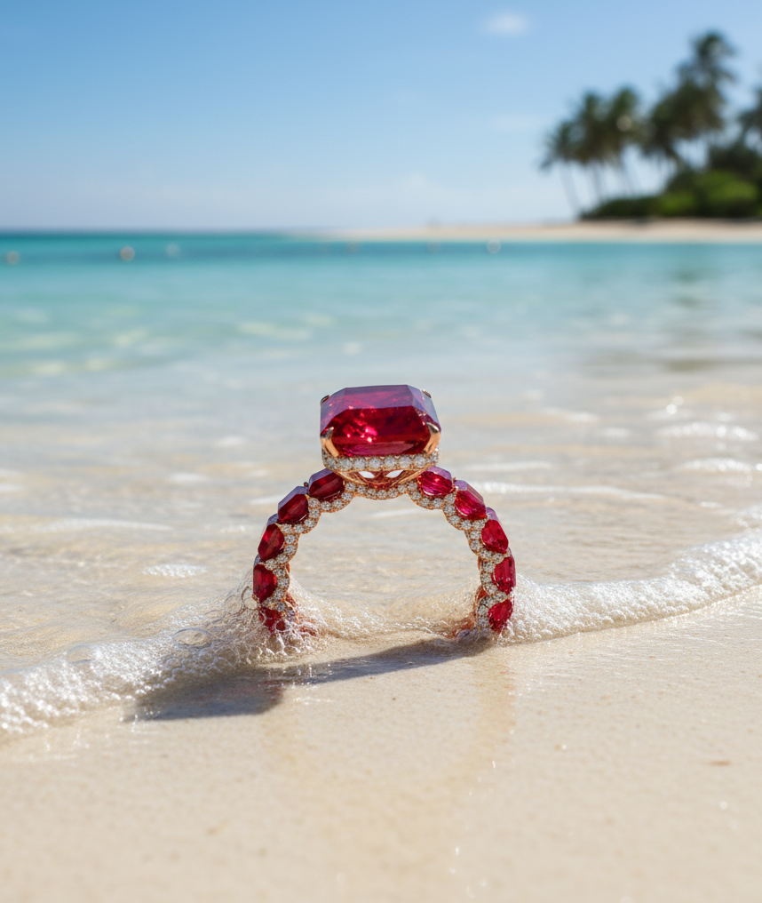 "Heart of Fire"❤️‍🔥Royal Ruby Ring by Ziara