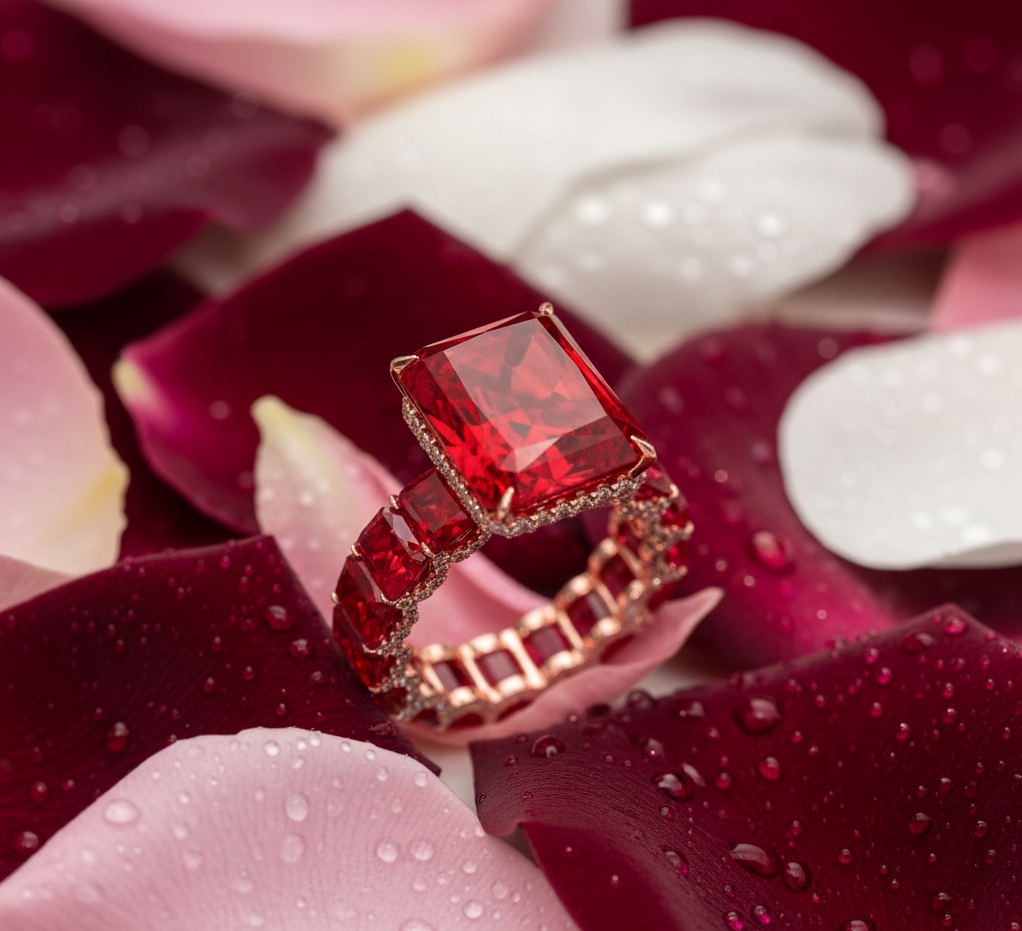 "Heart of Fire"❤️‍🔥Royal Ruby Ring by Ziara