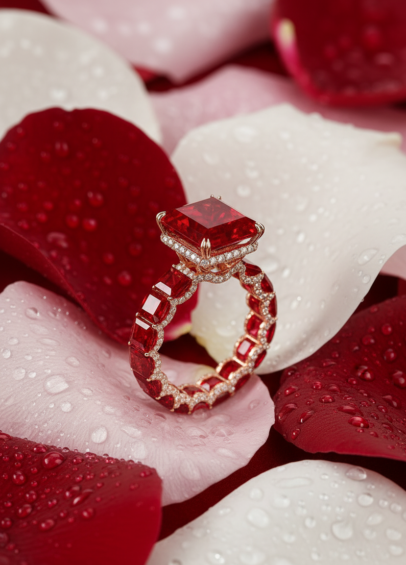 "Heart of Fire"❤️‍🔥Royal Ruby Ring by Ziara