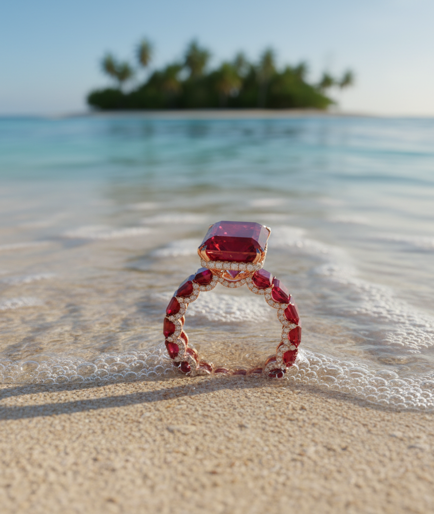 "Heart of Fire"❤️‍🔥Royal Ruby Ring by Ziara