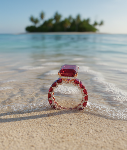 "Heart of Fire"❤️‍🔥Royal Ruby Ring by Ziara