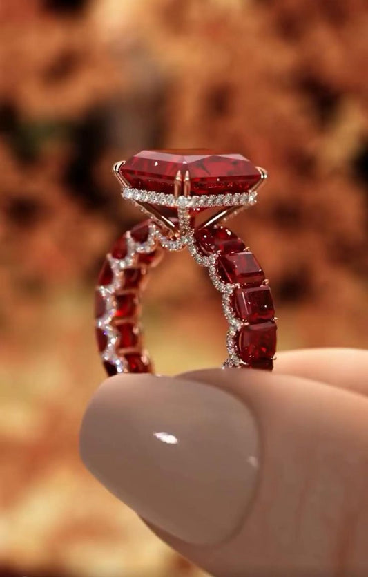 "Heart of Fire"❤️‍🔥Royal Ruby Ring by Ziara